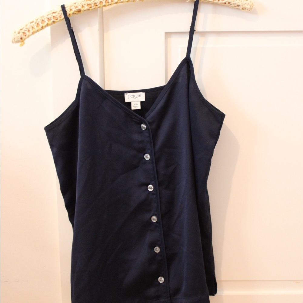 J. Crew Navy Buttoned Camisole Top